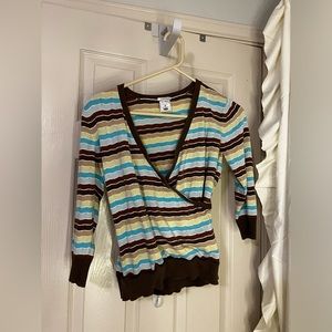 striped knit top old navy, 3/4 sleeve